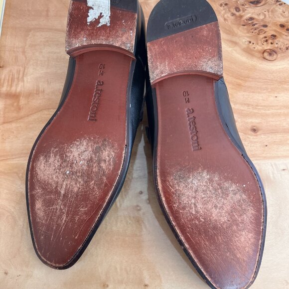 A Testoni Black Leather Monk Strap Dress Shoes size 10 main image 4